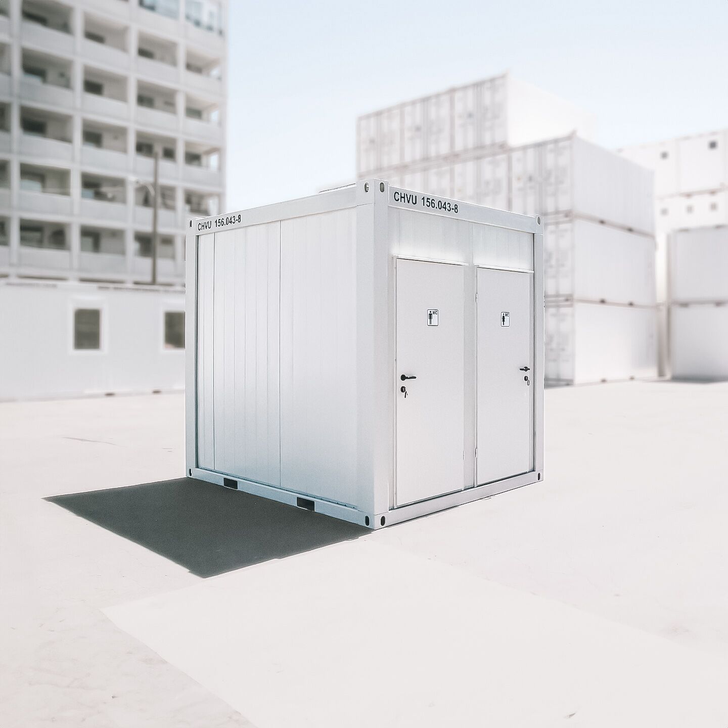 10-ft toilet cabin ladies’ and men’s layout rent and buy