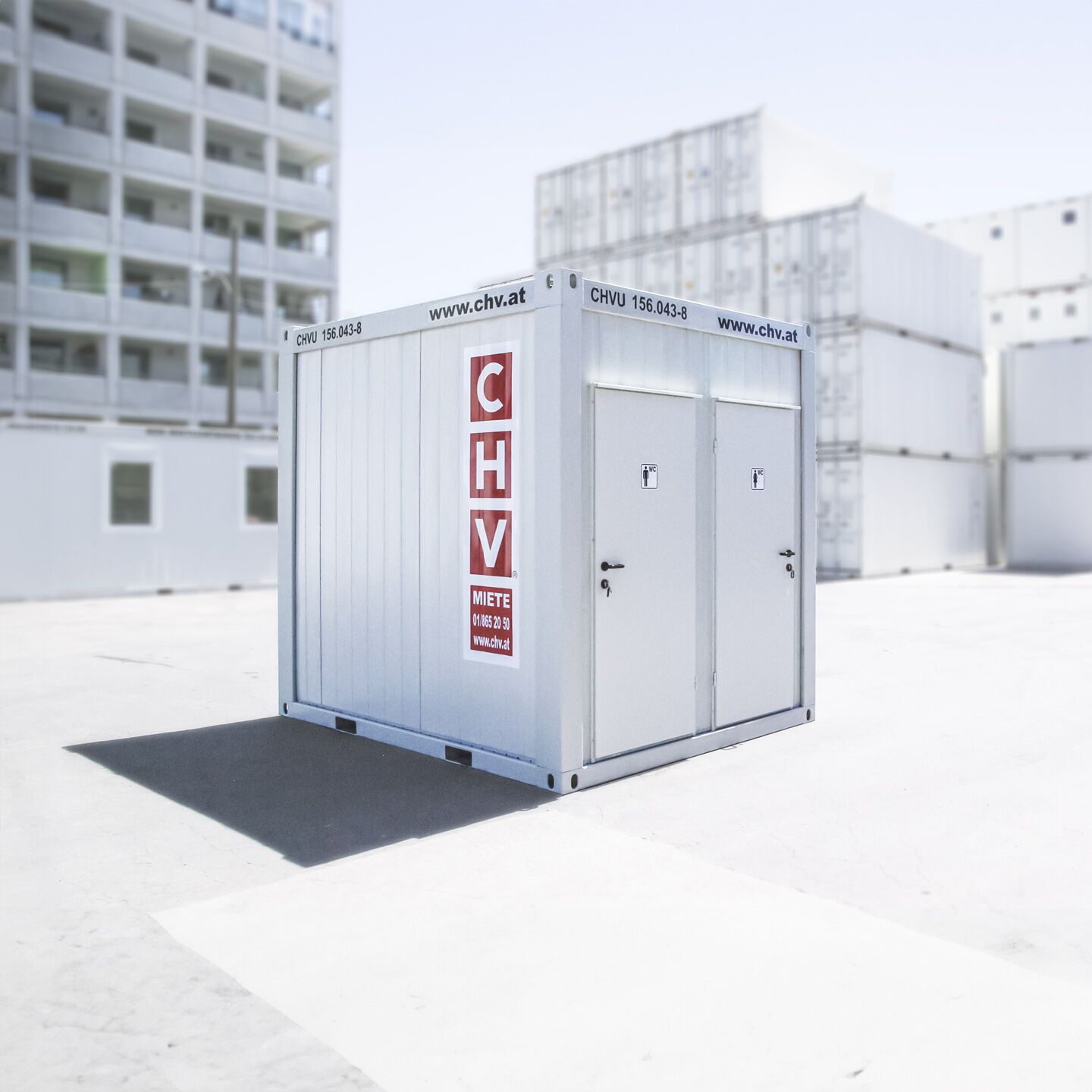 Rent or buy 10ft toilet containers