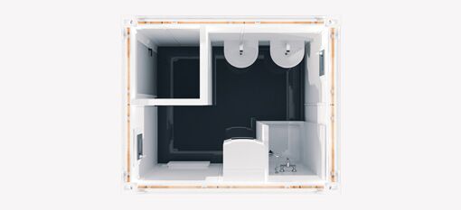 10 Fuß Duschcontainer mieten oder kaufen CHV Container