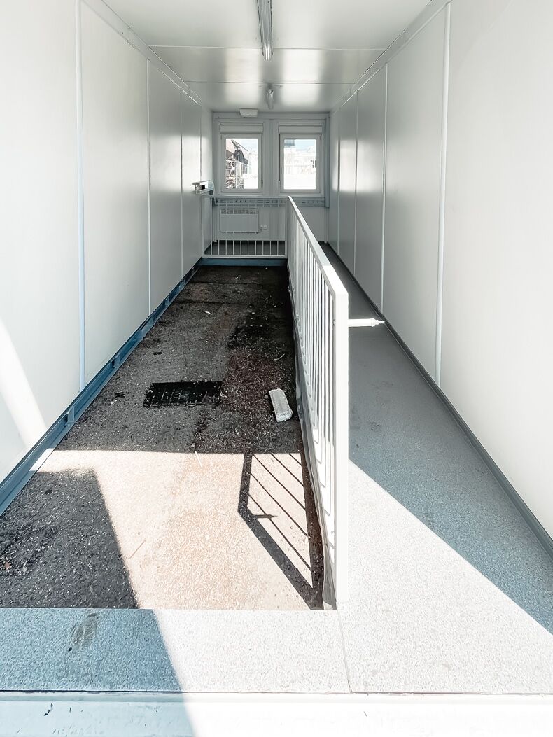 Treppen Container mieten 2x6 Meter UG