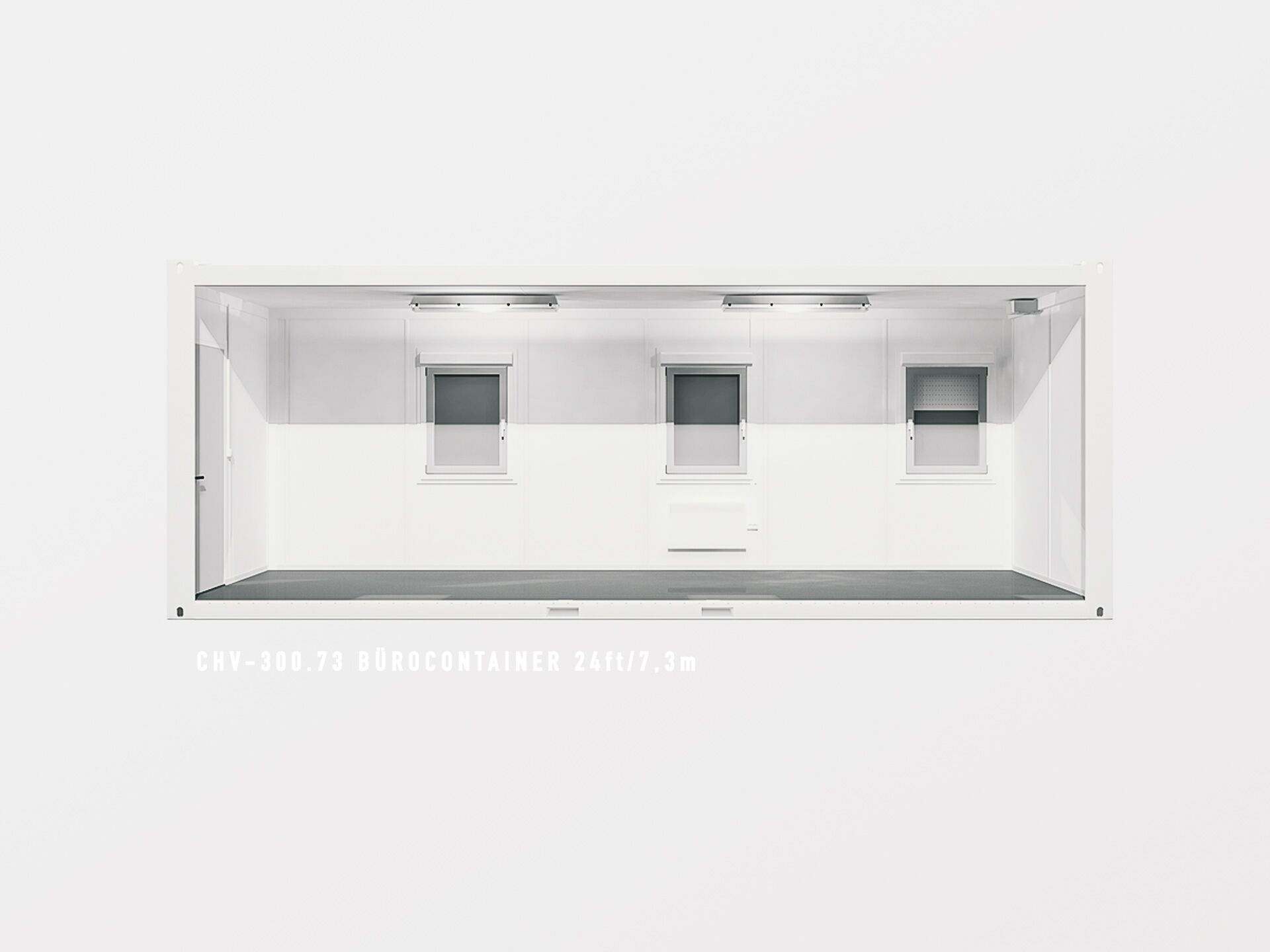 Bauplan Bürocontainer 24 Fuß 6m