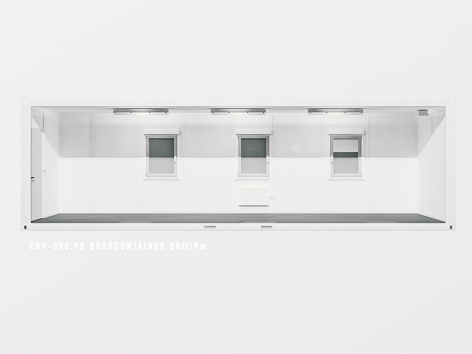 Bauplan Bürocontainer 30 Fuß 9m
